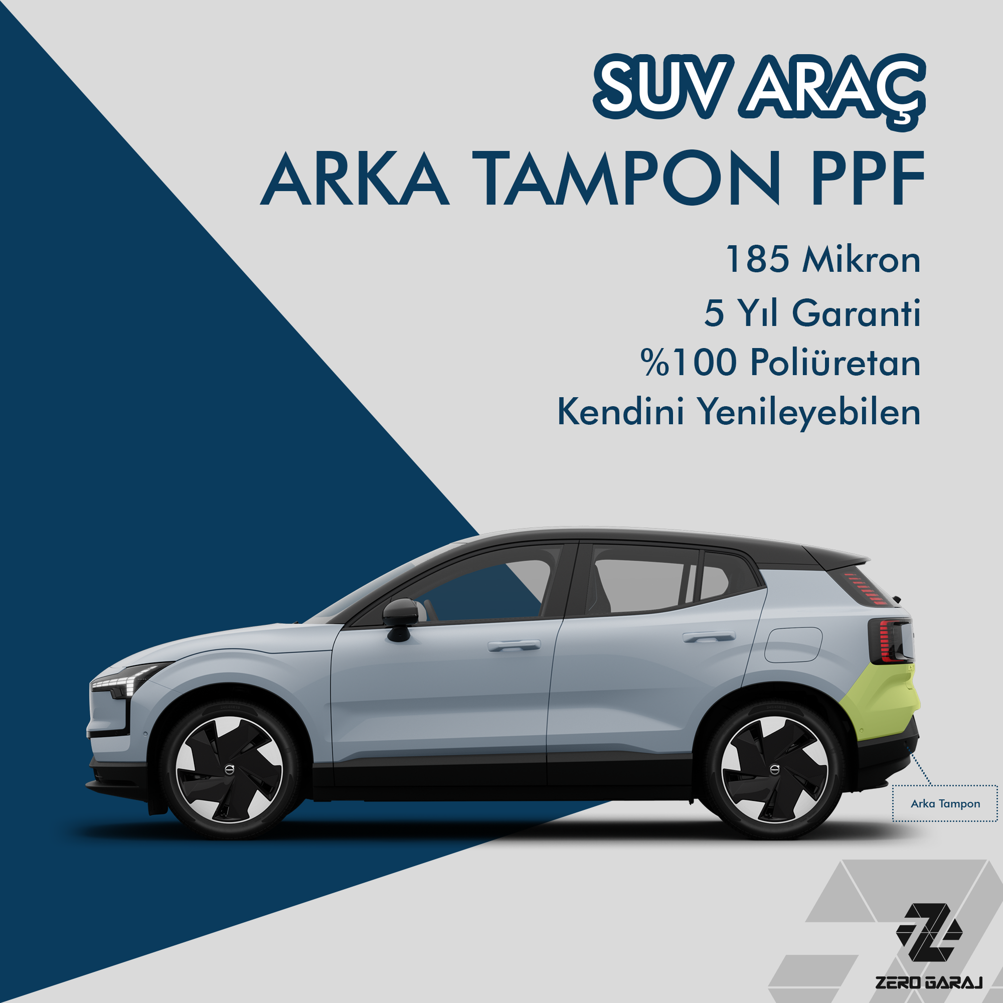 Zero-Garaj-SUV-Araç-ARKA-TAMPON-PPF-Kaplama-Ürün-Görseli-Tuzla-PPF-Kaplama-Merkezi