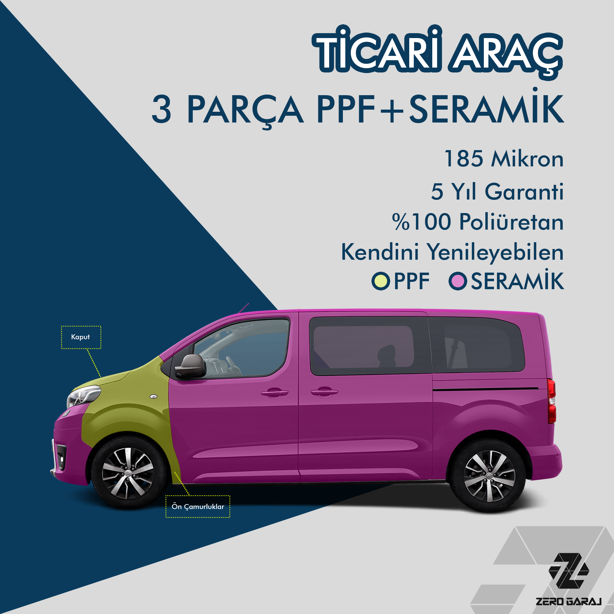 Zero-Garaj-TİCARİ-Araç-3-Parça-PPF-Kaplama-+-Seramik-Kaplama-Ürün-Görseli-Tuzla-PPF-Kaplama-Seramik-Kaplama-Merkezi
