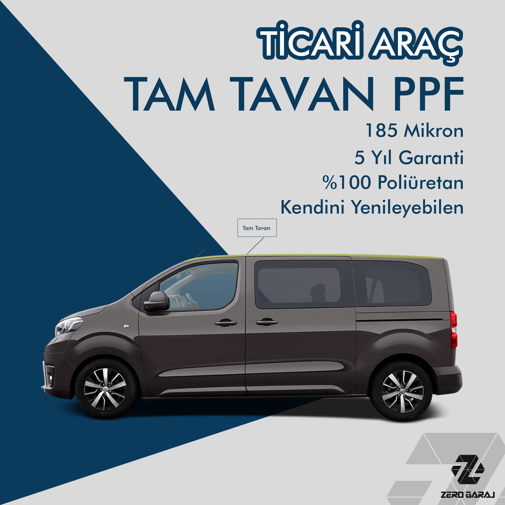 Zero-Garaj-TİCARİ-Araç-TAM-TAVAN-PPF-Kaplama-Ürün-Görseli-Tuzla-PPF-Kaplama-Merkezi
